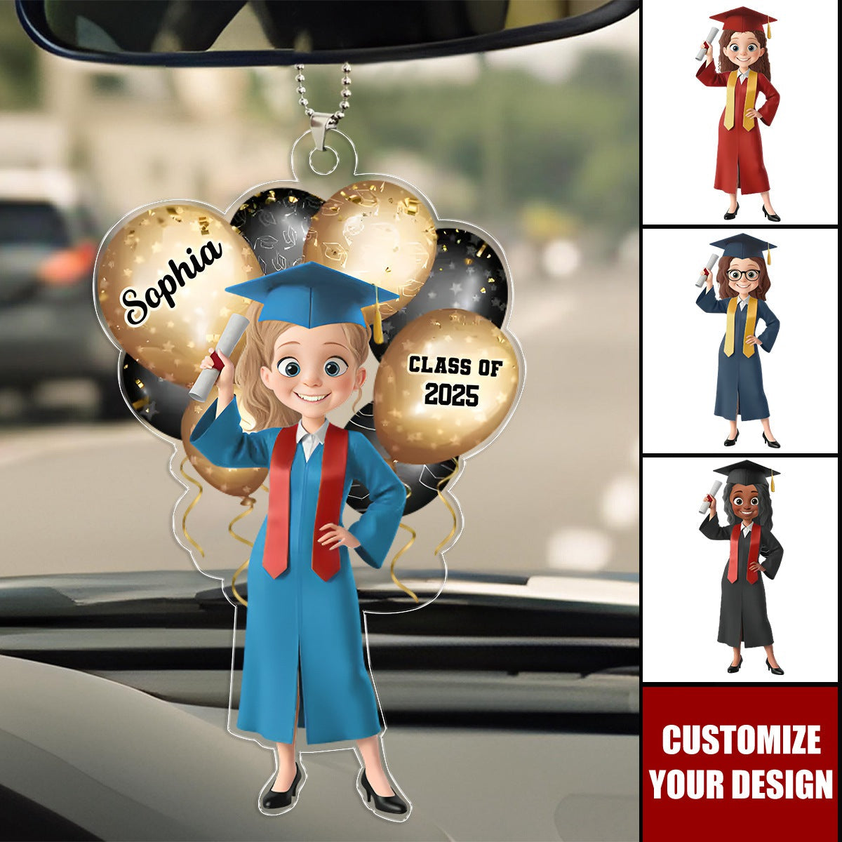 Graduate Today, Legend Forever - Family Personalized Car Ornament