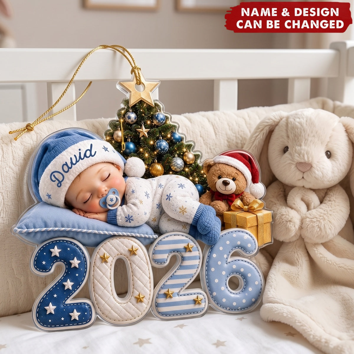 Baby's First Christmas 2026 – Personalized Acrylic Ornament