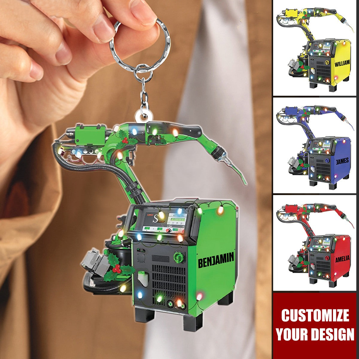 Multi Color Welder Machine - Personalized Acrylic Christmas Keychain