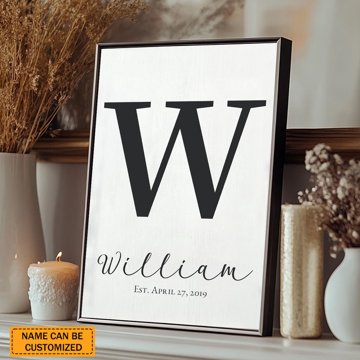 Personalized Family Name Poster - Custom Poster Monogram