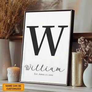 Personalized Family Name Poster - Custom Poster Monogram