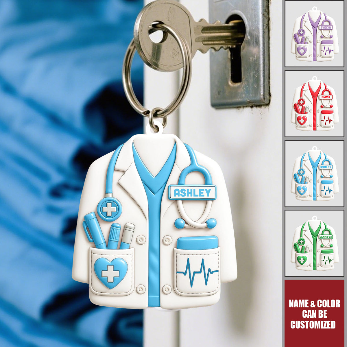 Celebrate Your Favorite Healthcare Hero - Personalized Acrylic Keychain, Gift For Doctors and Medical Students