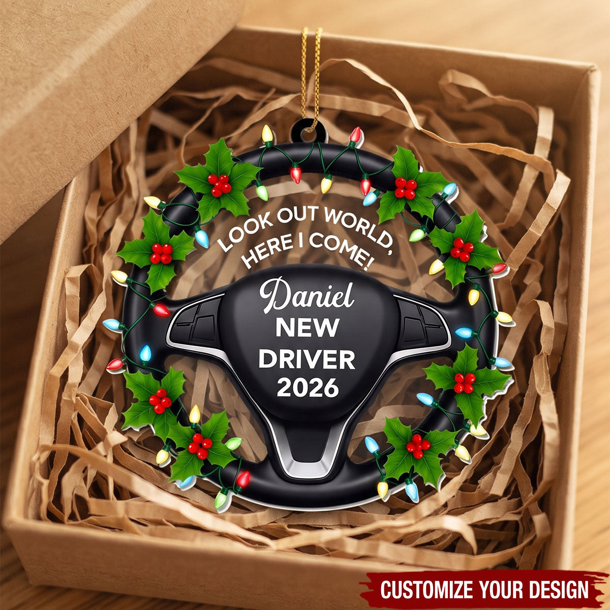 Look Out World Here I Come - Personalized Acrylic Ornament