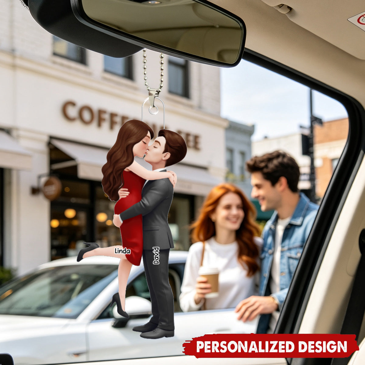The Day I Found You Custom Special Date – Anniversary Gift for Her – Personalized Car Ornament