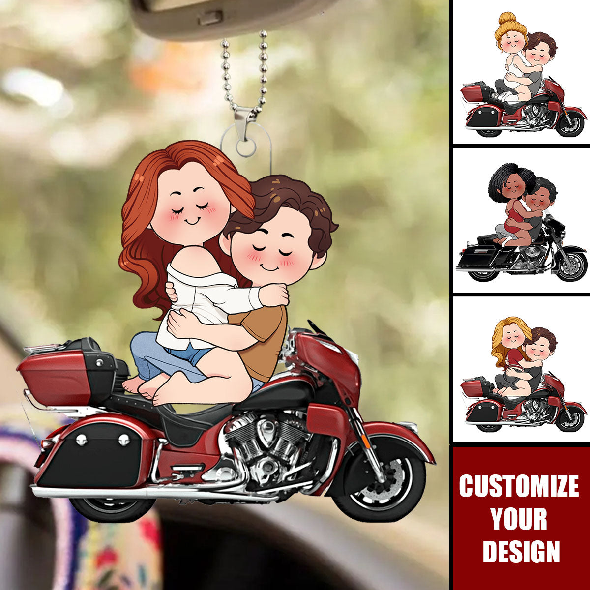 I Will Ride You - Personalized Couple Car Ornament