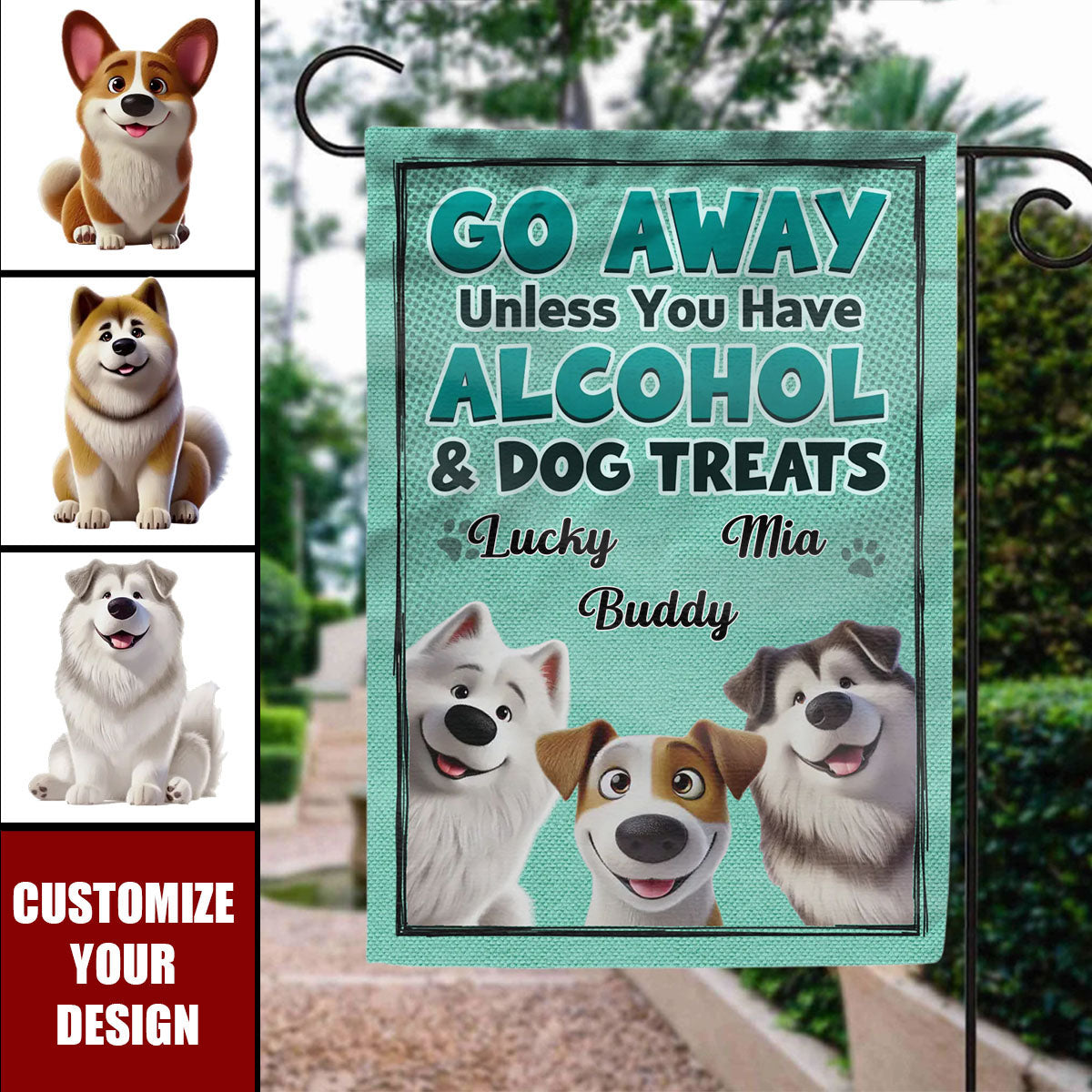 Dog Personalized Flag - Gift For Pet Lovers