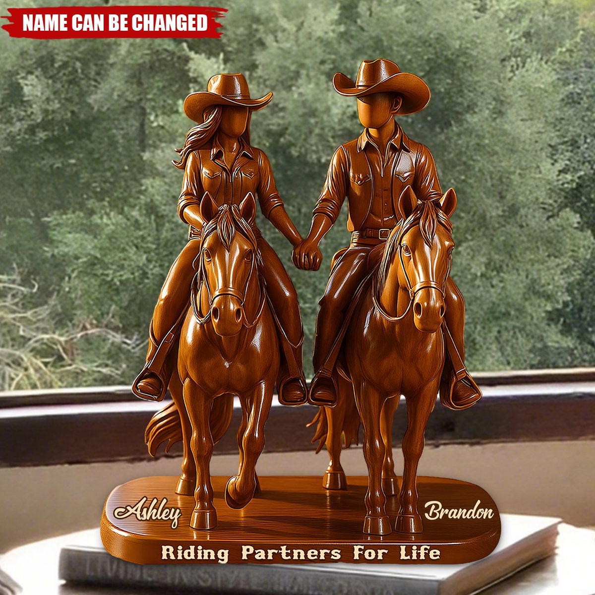 Riding Partners For Life - Personalized Custom Shaped Acrylic Plaque
