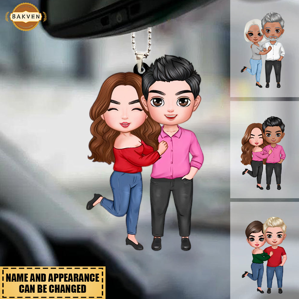 Hugging Couple - Personalized Ornament