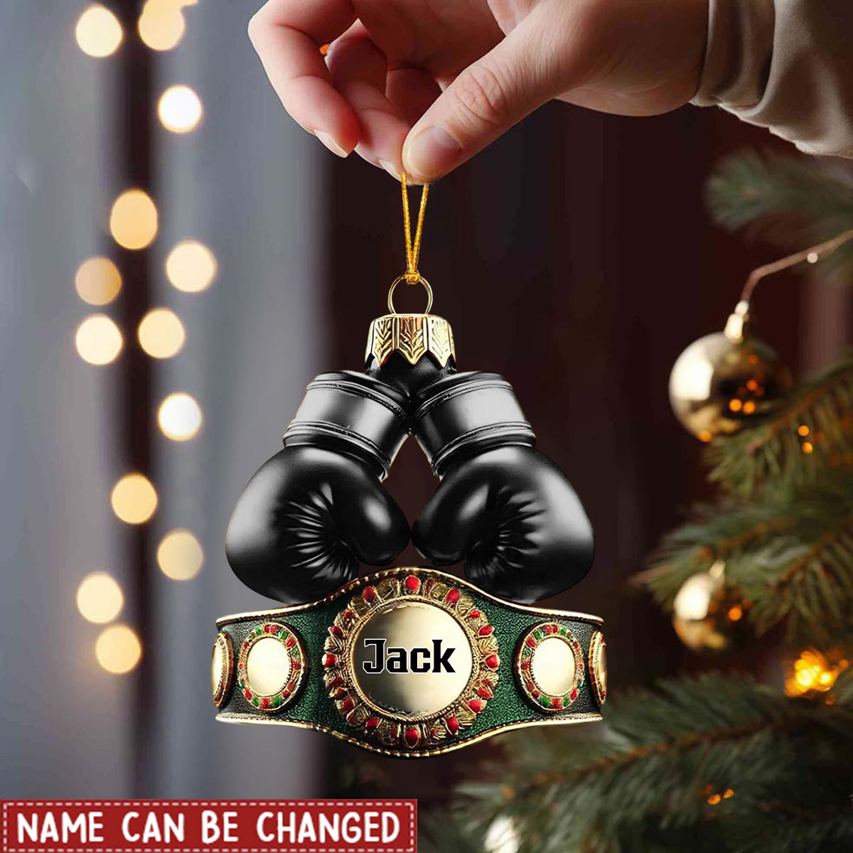 Custom Name Boxing Champion Ornament, Boxing Lover Christmas Gift