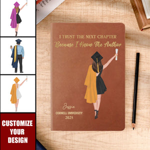 I Trust The Next Chapter - Graduation Personalized Leather Journal
