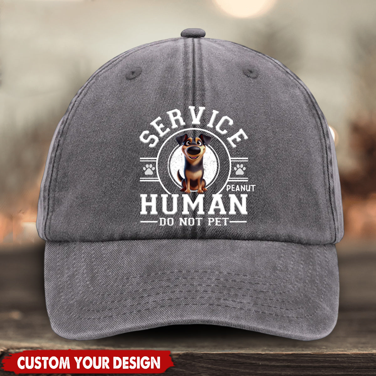 Service Human, Do Not Pet - Dog Personalized Vintage Baseball Cap