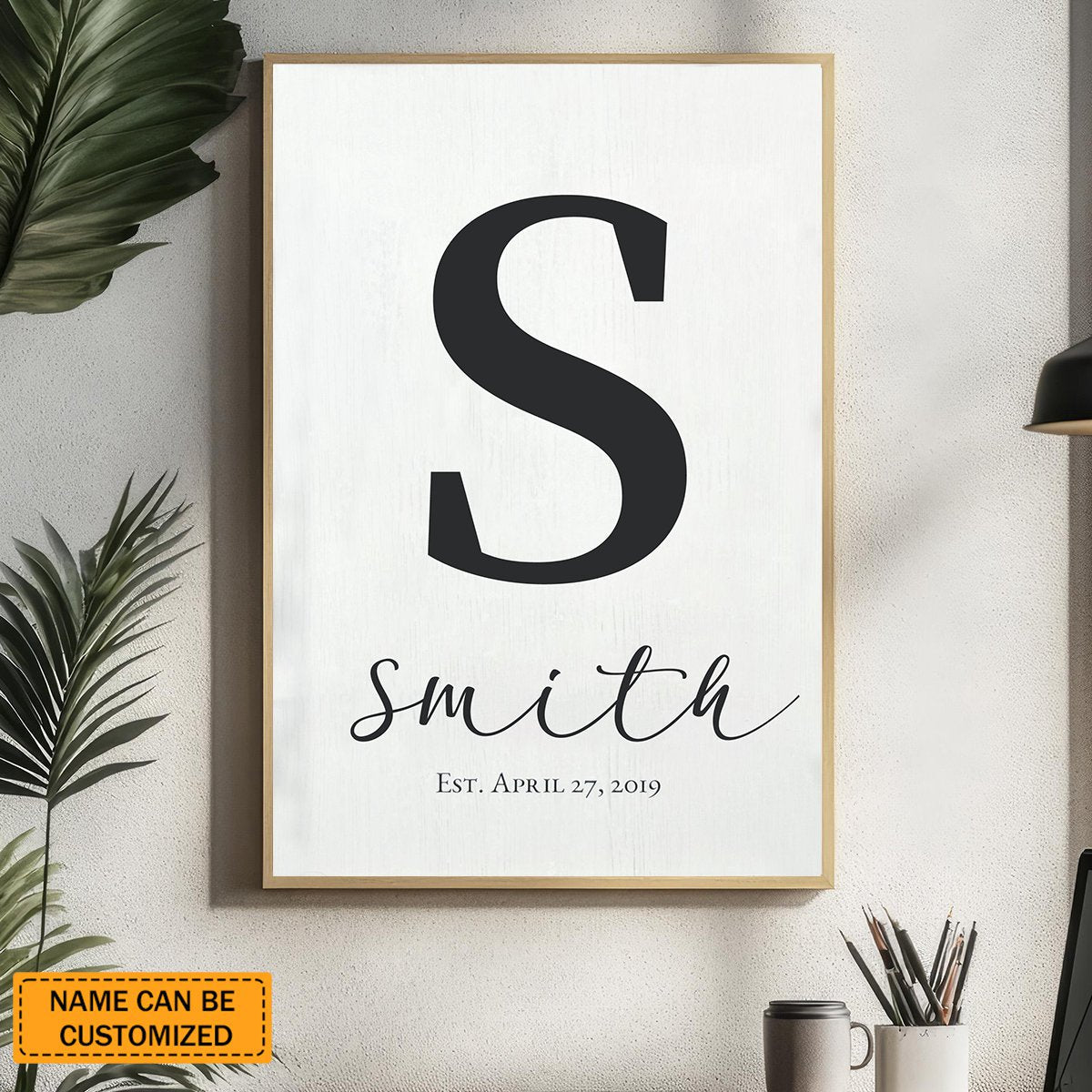 Personalized Family Name Poster - Custom Poster Monogram