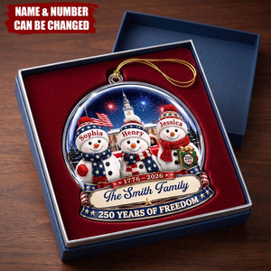 Custom Acrylic Ornament - Personalized America 250th Anniversary Christmas Gifts