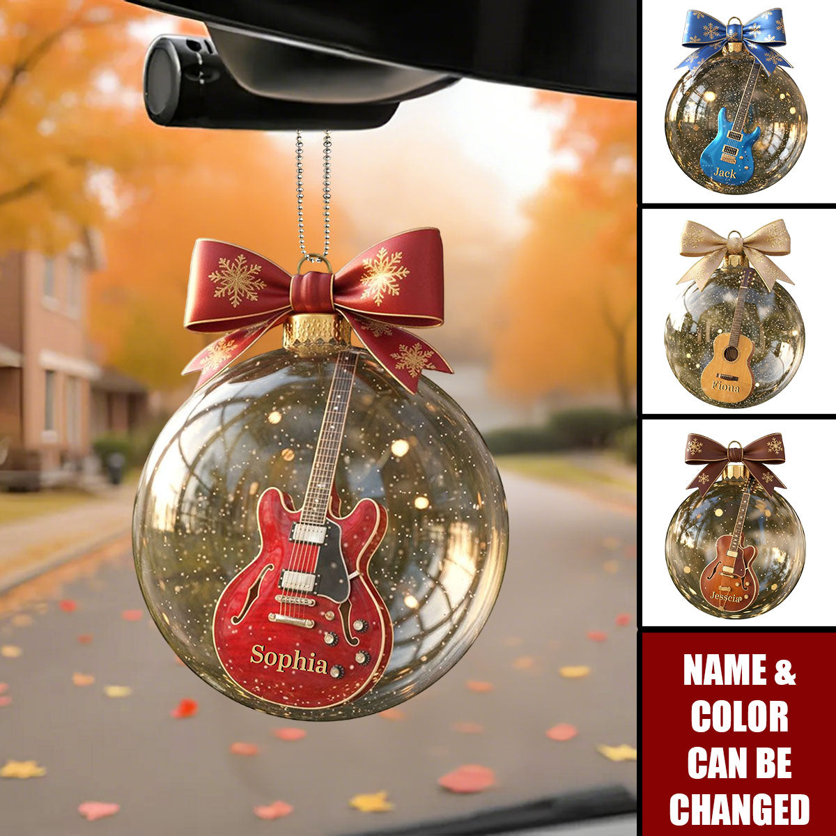 Guitar Dreams Keepsake Car Ornament Personalized Gift