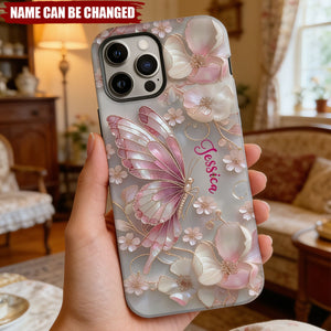 Love Butterflies - Personalized Butterfly Full Print Phone Case
