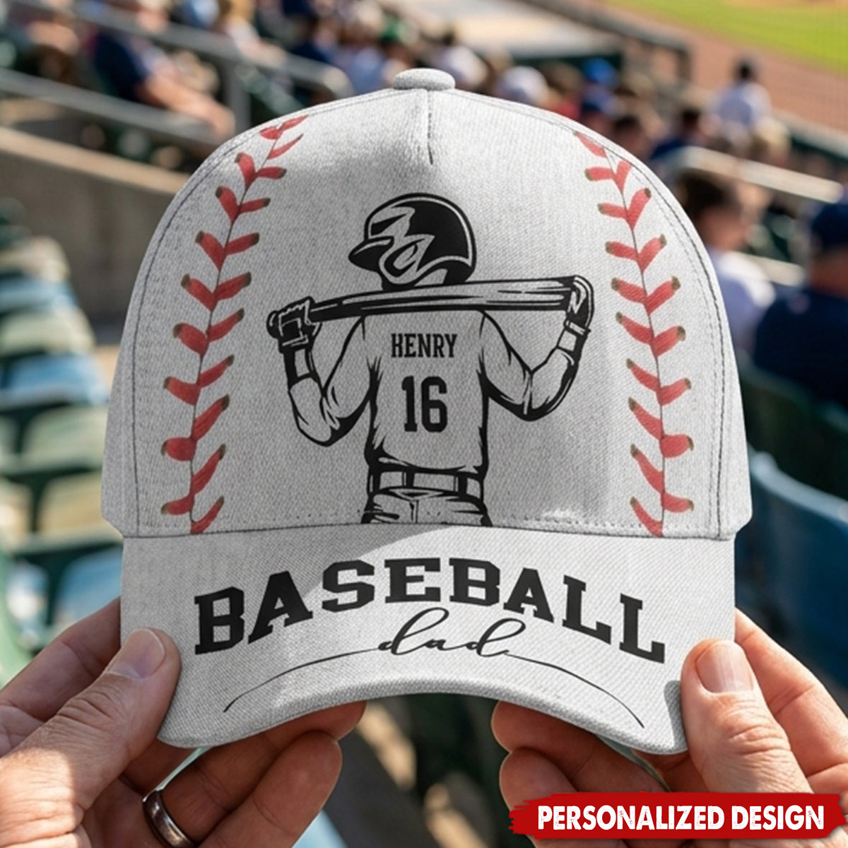 Father's Day Gift, Dad, Grandpa - Personalized Baseball Cap