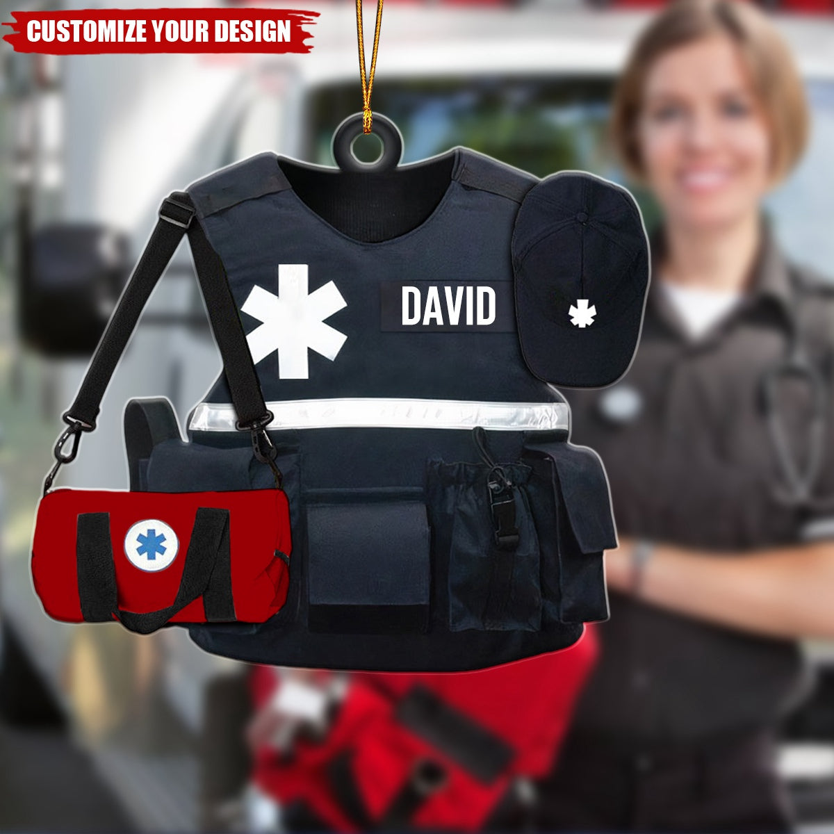 Paramedic Uniform Personalized Christmas Ornament Gift For Paramedic Workers
