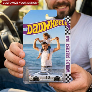 Personalized HotWheels Packaging for Dad, Fathers Day Custom Collector Gift