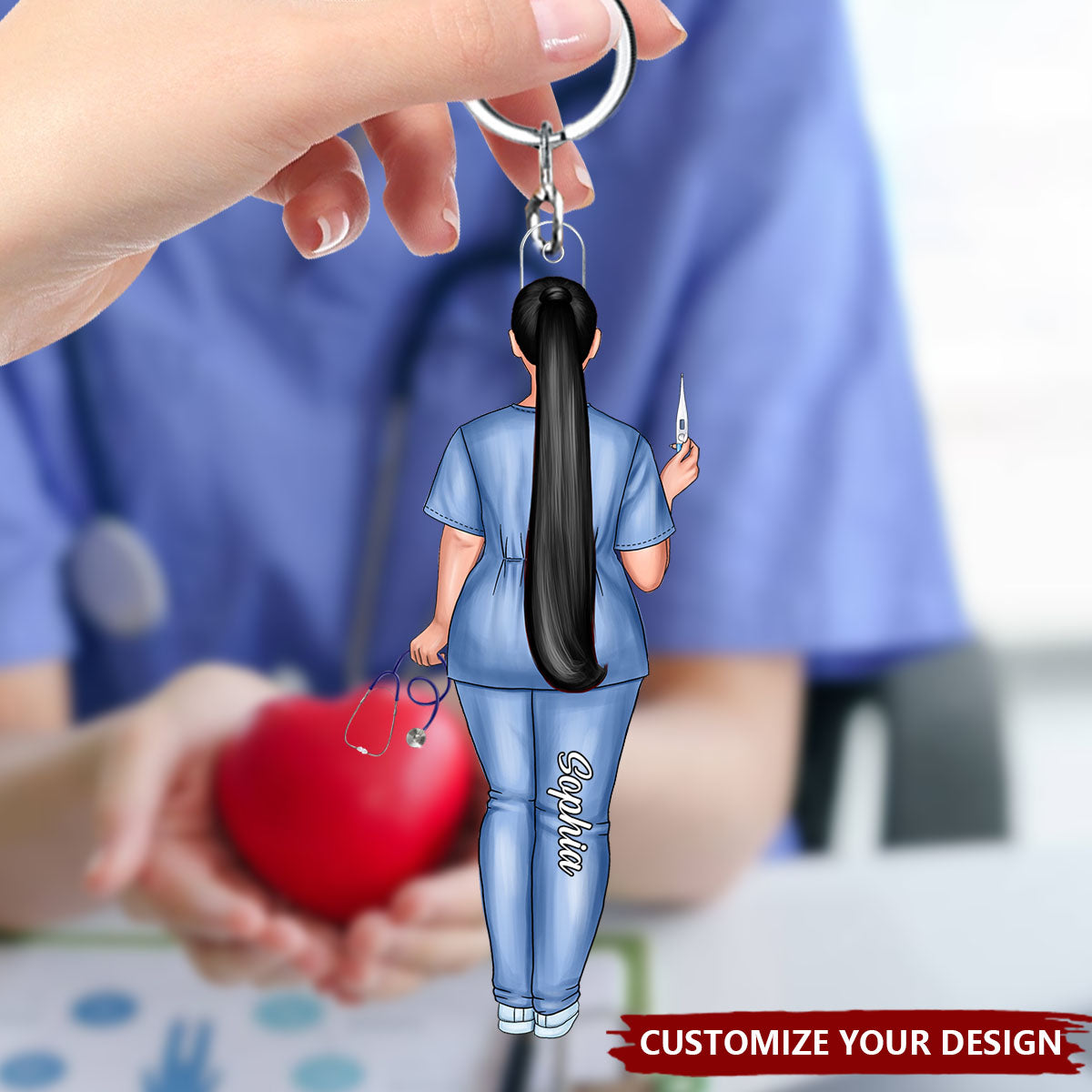 Custom Idea For Nurse Doctor - Personalized Acrylic Keychain