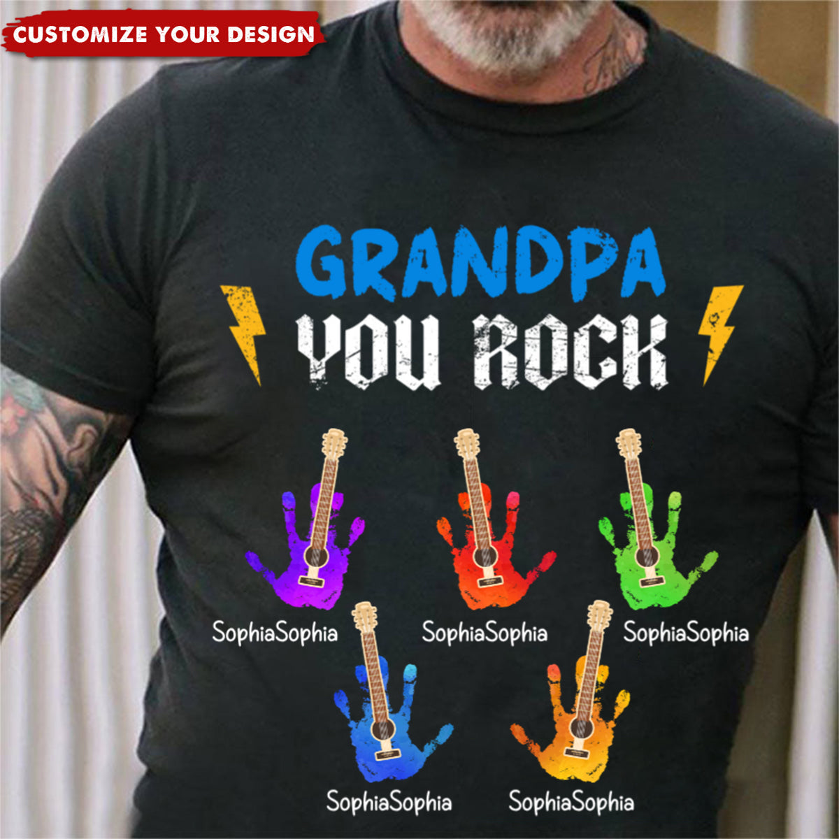 Grandpa You Rock - Personalized Shirt - Father's Day, Gift For Dad, Grandpa