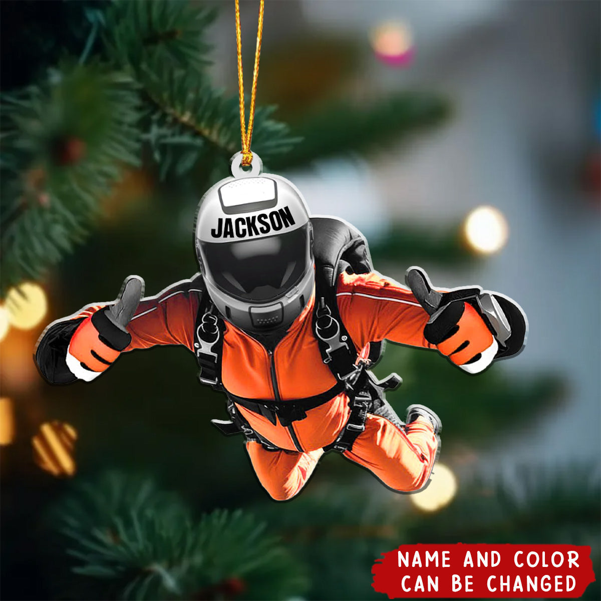 Personalized Skydiving Christmas Ornament, Gift For Skydiving Players, Skydiving Lover