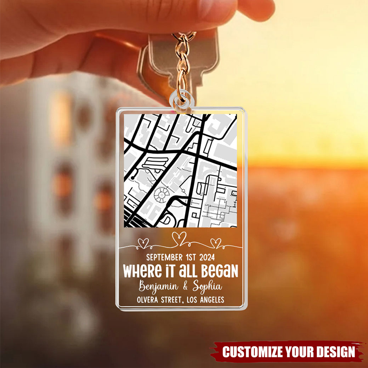 Where It All Began - Personalized Acrylic Keychain