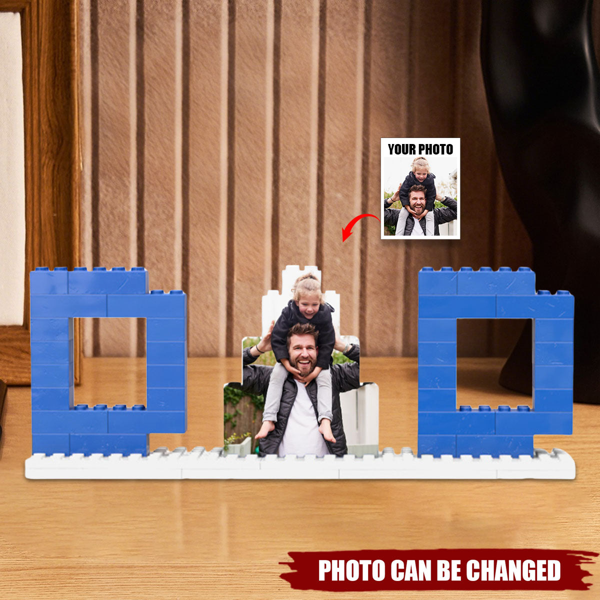 Personalized Dad Photo Brick Puzzle, Father’s Day Gift For Dad