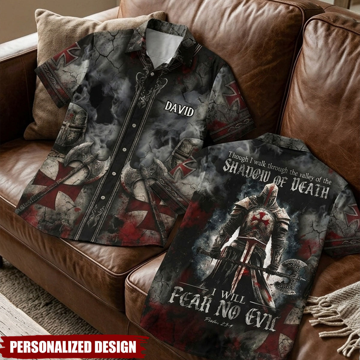 Custom Knight Jesus Hawaiian Shirt - Personalized Gifts For Christians