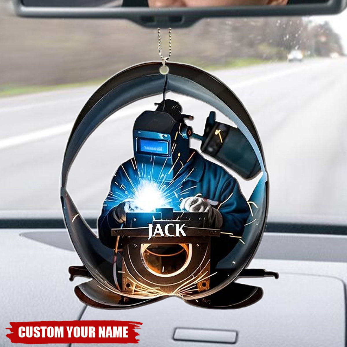 Crafted Sparks Personalized Name Welding Shaped Ornament
