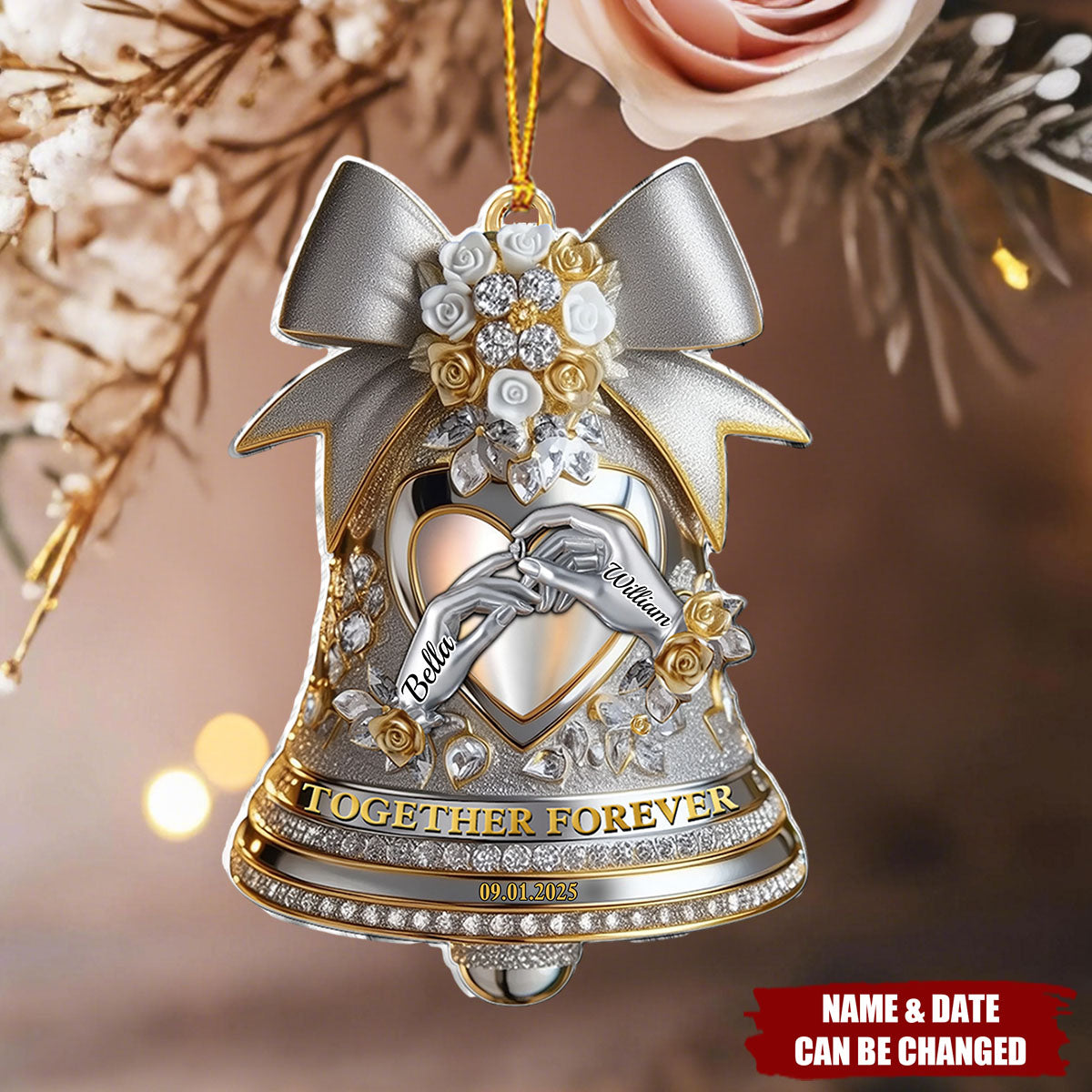 Together Forever - Personalized Couple Ornament