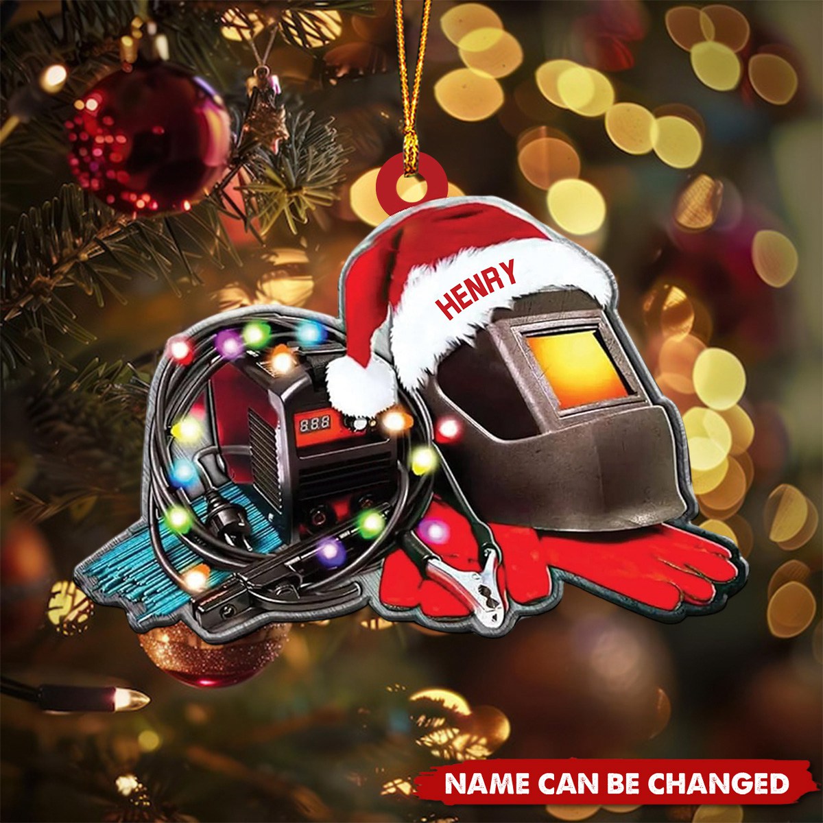 Personalized Welder Christmas Acrylic Ornament - Gift For Welders, Metalworkers