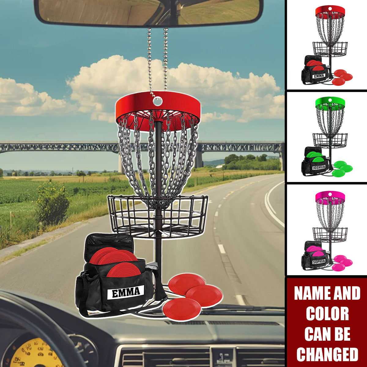 Disc Golf - Personalized Car Ornament, Gift For Disc Golf Lover
