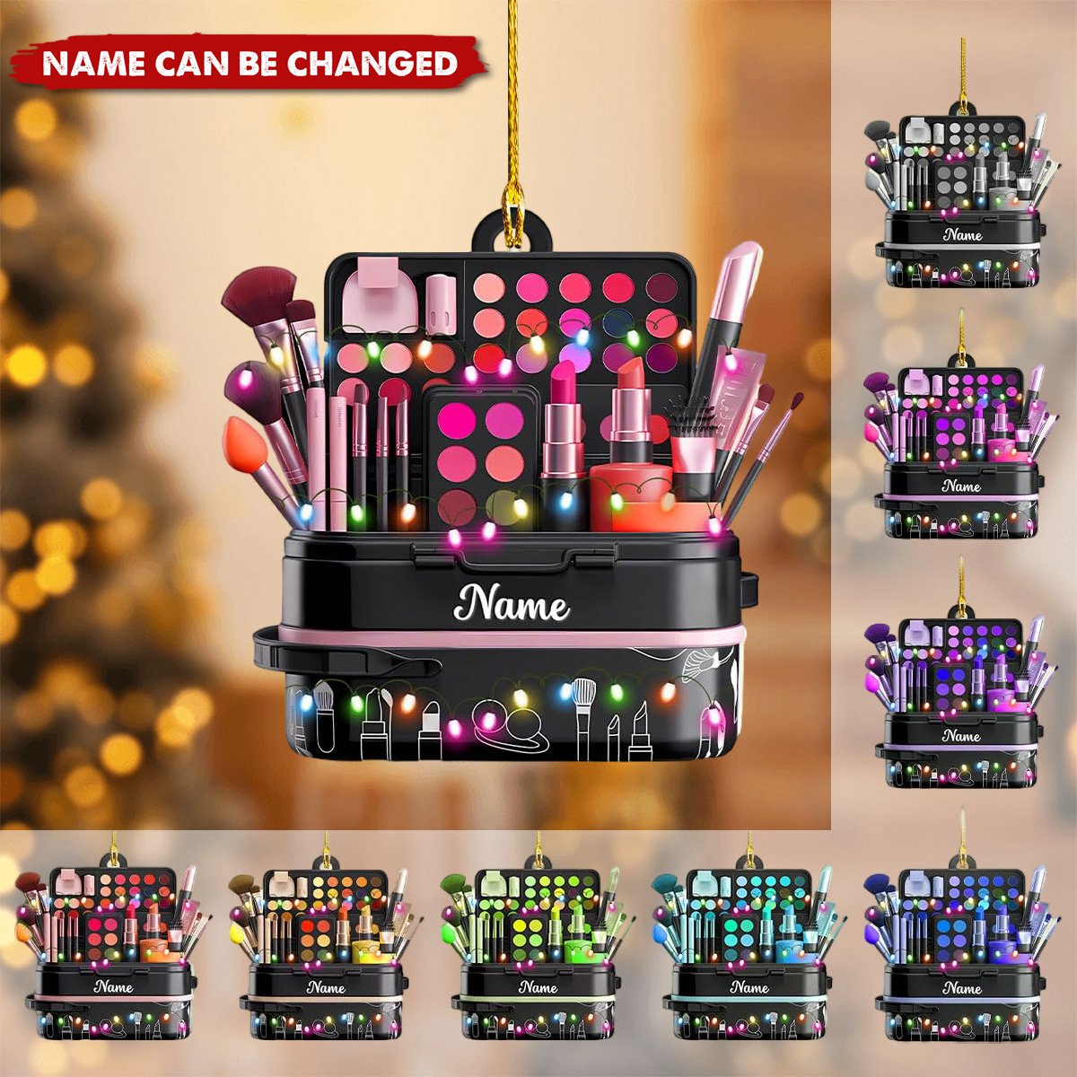 Personalized Makeup Tools Christmas Ornament 2024