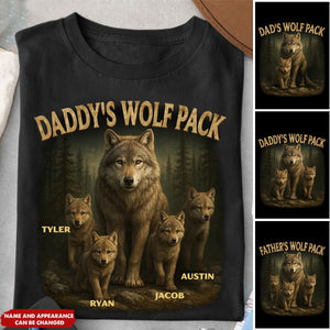 Papa’s Wolf Pack - Personalized Shirt-  Father's Day, Gift For Dad, Grandpa