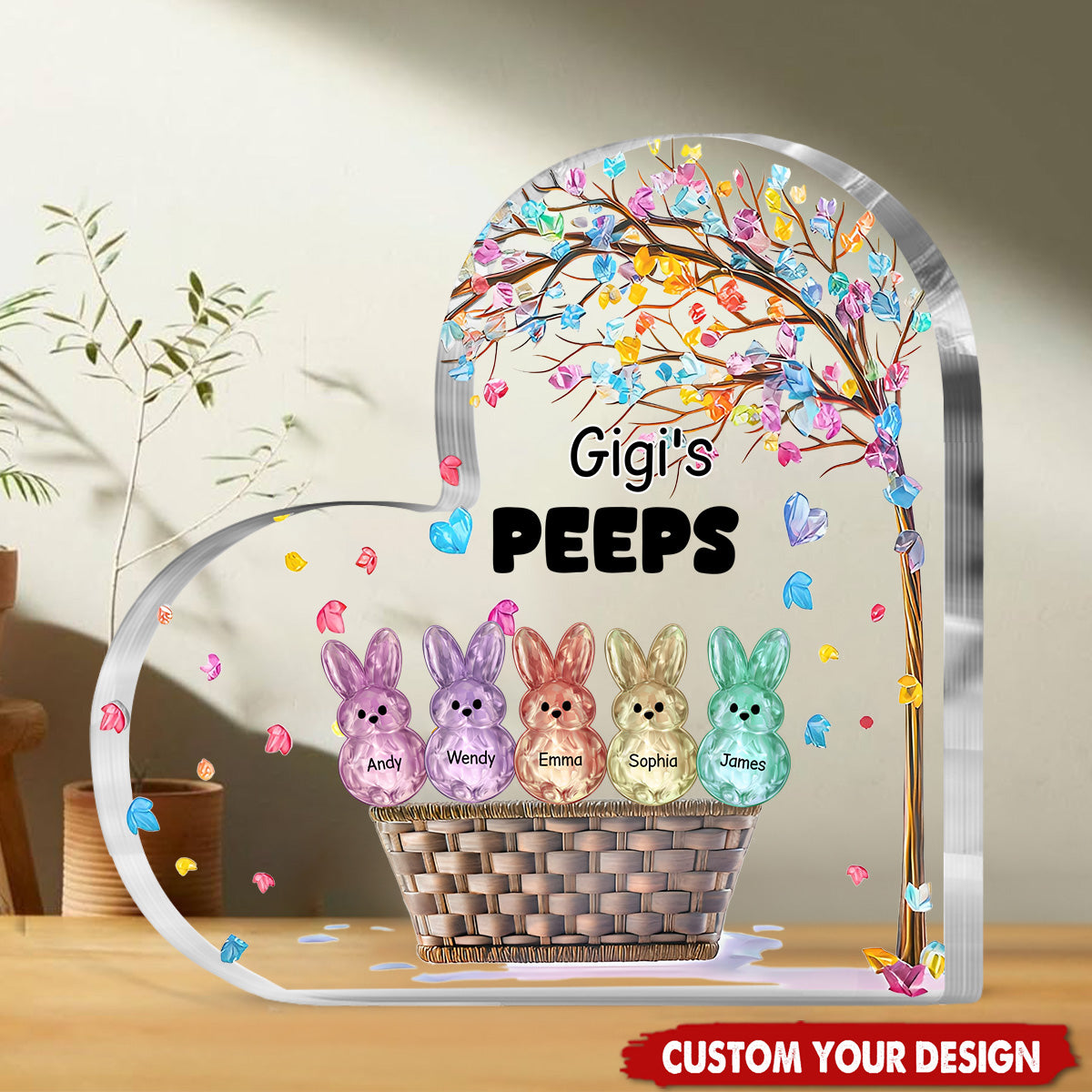 Personalized Heart Acrylic Plaque - Gift For Grandma