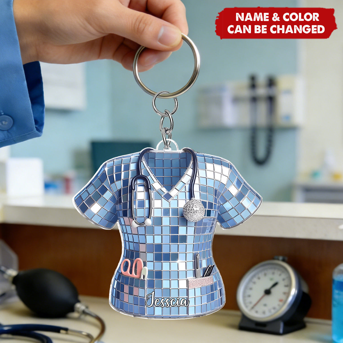 Love Nurse Life - Personalized Nurse Acrylic Keychain