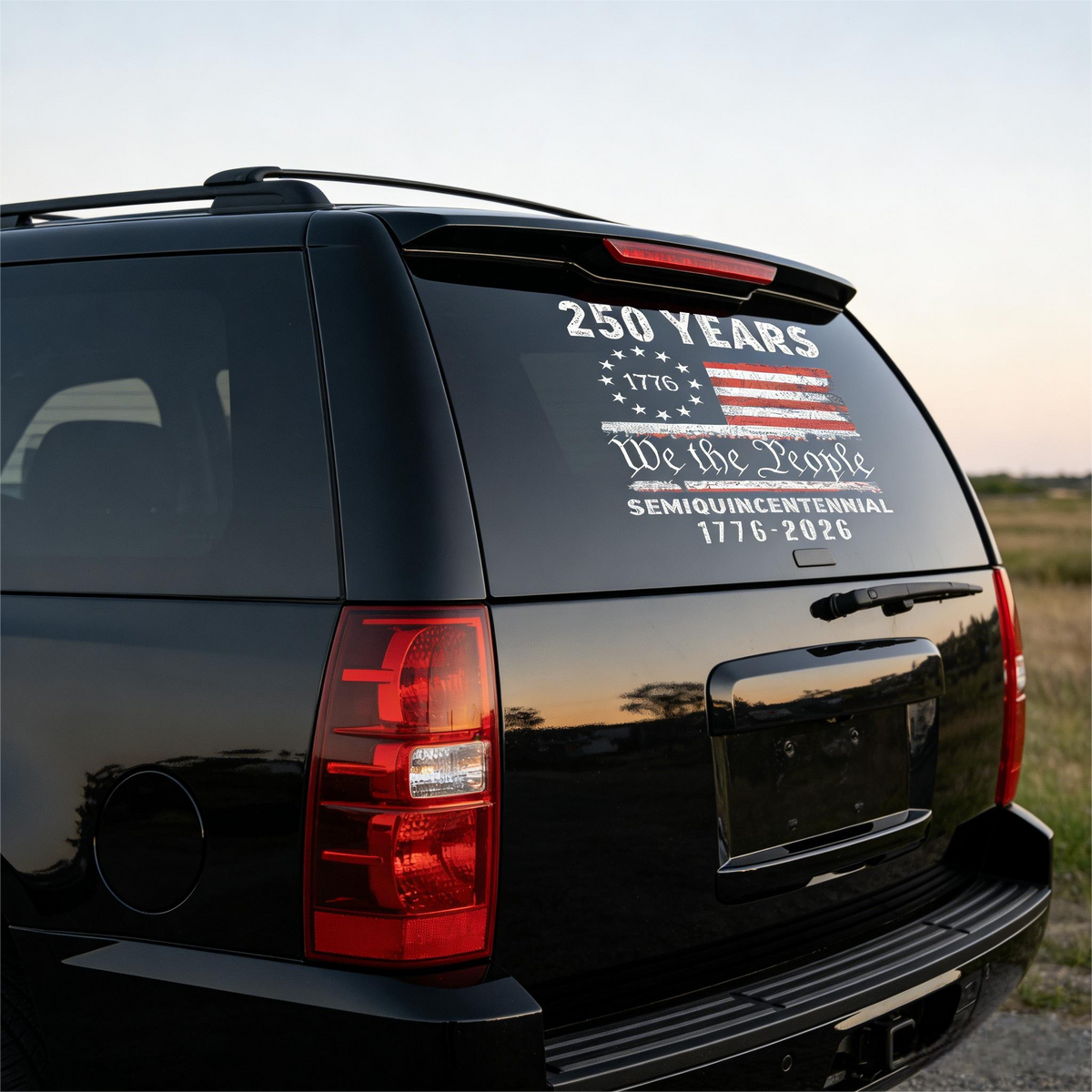 Celebrate Our America 250th Anniversary United States Car Window Decal Sticker