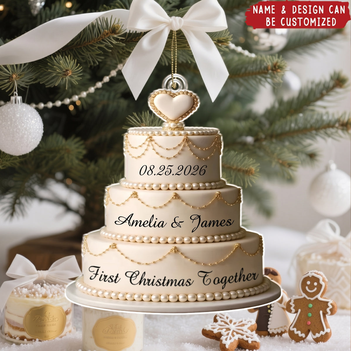 Our Love Story, Freshly Baked - Personalized Acrylic Ornament, Anniversary Christmas Wedding Gifts