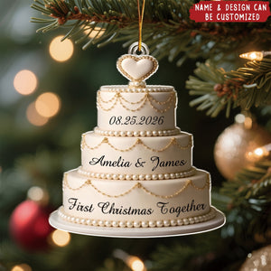 Our Love Story, Freshly Baked - Personalized Acrylic Ornament, Anniversary Christmas Wedding Gifts