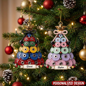 Personalized Weightlifting Christmas Ornament Custom Gift for Gym Lover