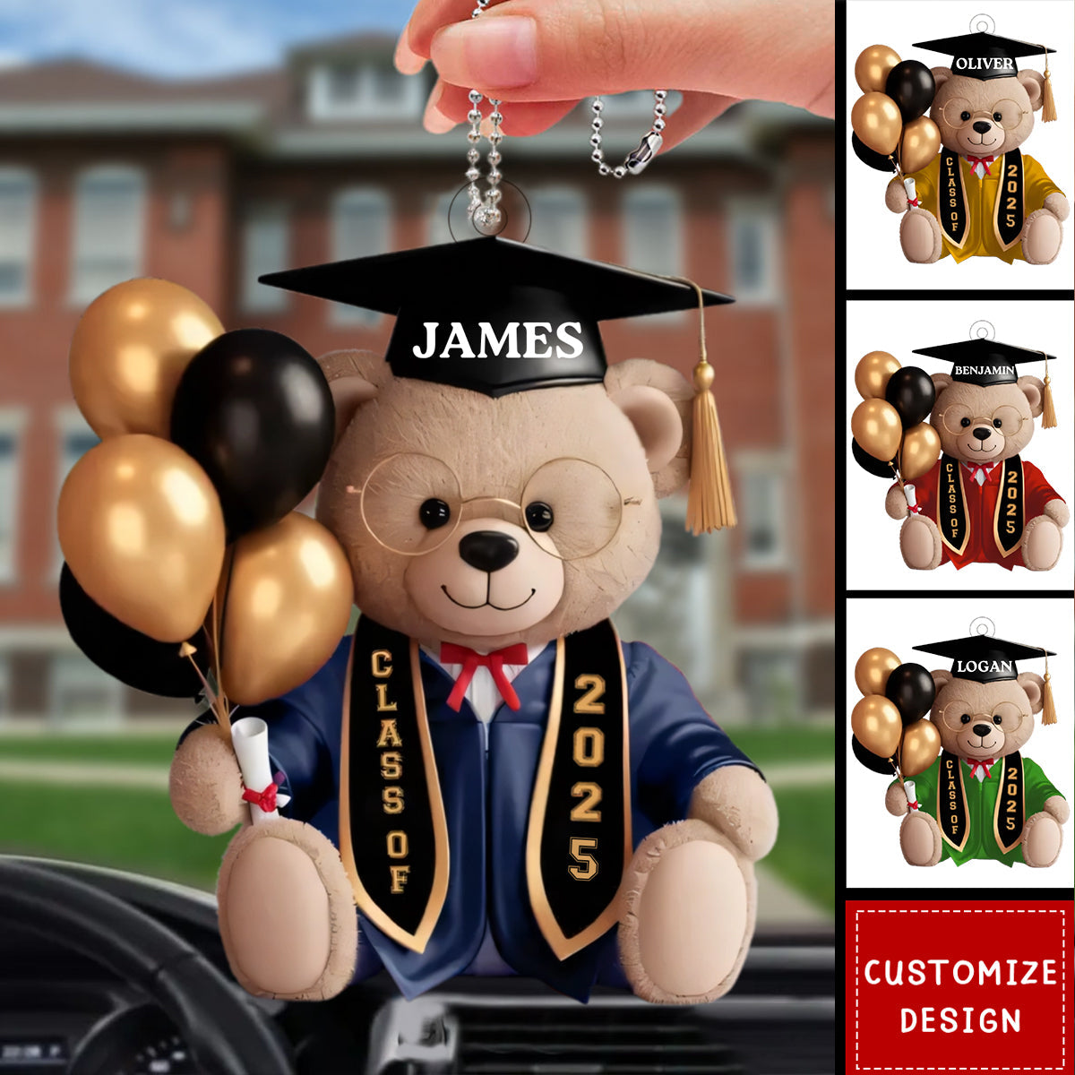 Time To Soar - Family Personalized Acrylic Ornament, Graduation Gift