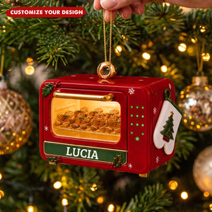 Personalized Baking Gingerbread Cookies Acrylic Ornament - Custom Bakers Gift