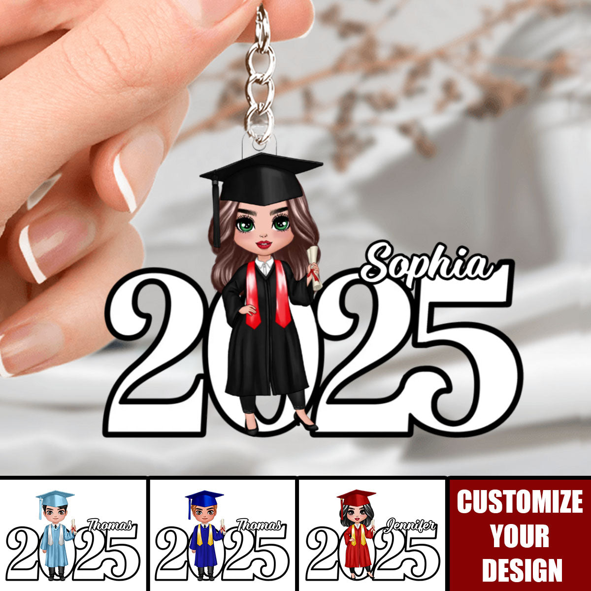 2025 Graduation Senior Personalized Acrylic Keychain