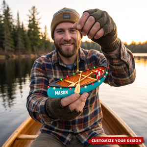 Personalized Canoe Acrylic Ornament - Gift For Canoe Lovers & Water Sports Fans