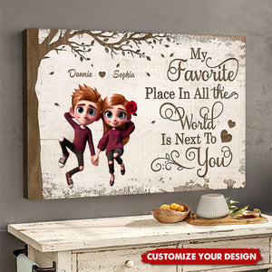 Rose Couple - Personalized Poster - Valentine's Day Gift for her, Gift for him