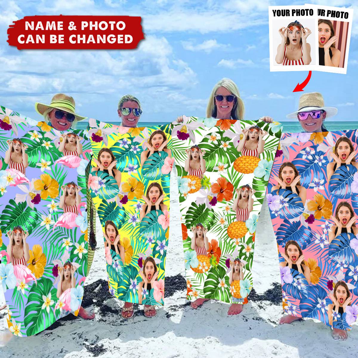 Custom Photo Tropical Style Beach Towel