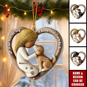 Paws Of The Heart - Personalized 1-Layer Acrylic Ornament