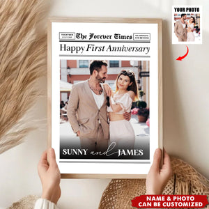 The Anniversary Times For Couples - Personalized Photo Poster