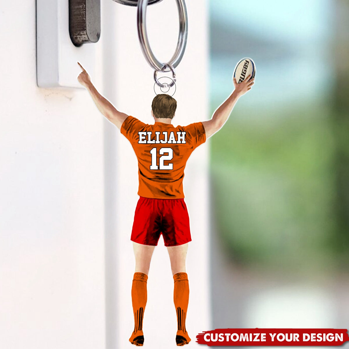 Rugby Male/Boy/Man Player - Personalized Acrylic Keychain