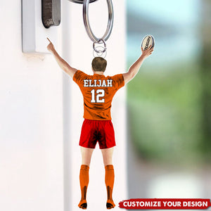 Rugby Male/Boy/Man Player - Personalized Acrylic Keychain